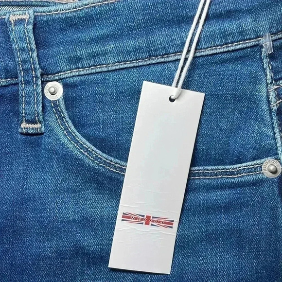 Hudson Mortal Blair High-Rise Crop Denim Straight-Leg Jeans  sz 26 - Picture 3 of 11